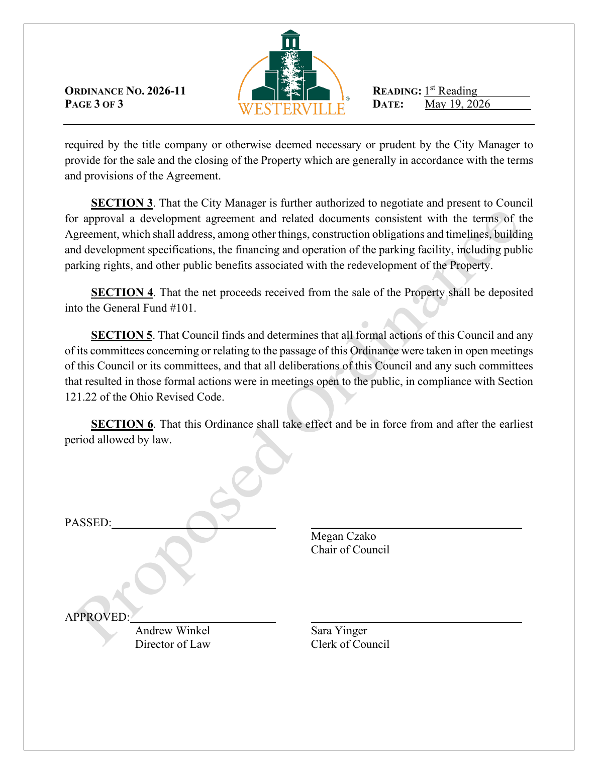 Ordinance No. 2026-11: Sale of 64 E Walnut St page 3